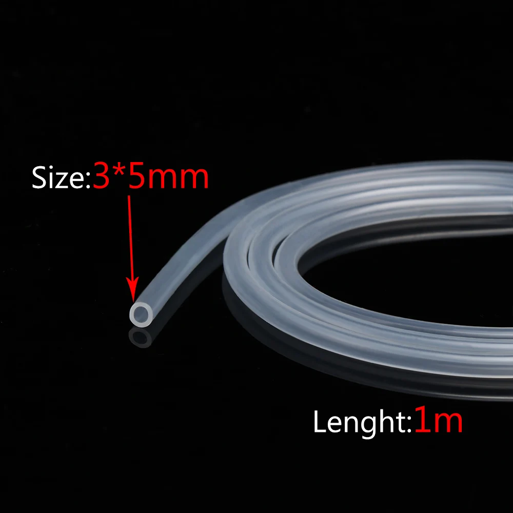 Высокое качество 1 м Пищевой Прозрачный Силикон трубка пивная труба Молочный шланг мягкий безопасный резиновый гибкий трубка креативный - Цвет: 3x5 mm