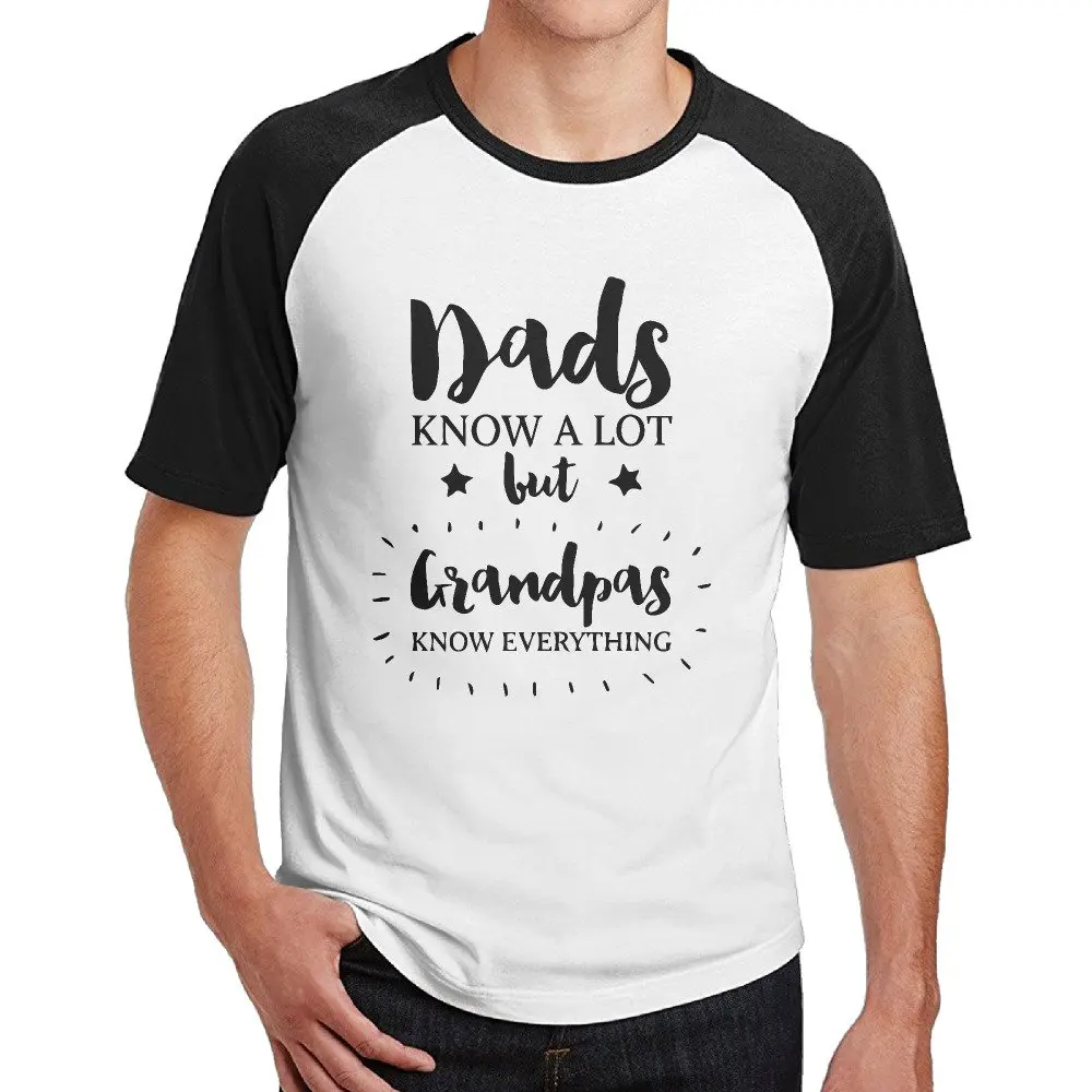 ПАП ЗНАЮ Много ДЕДУШЕК ЗНАТЬ ВСЕ мужские Реглан Футболка | Мужская одежда