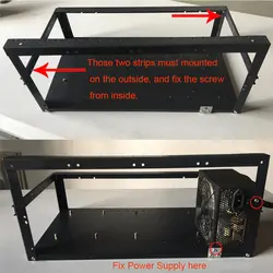 Стали монета open air Miner добыча frame Rig случае до 8 GPU btc ltc Eth Эфириума большую периферической для шахтер или DIY пользователей