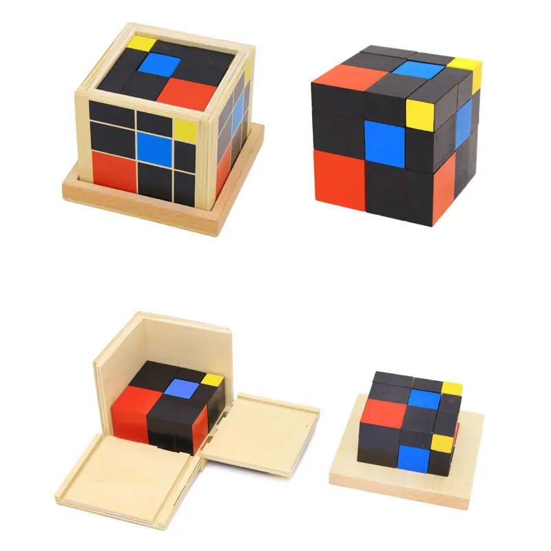 Деревянные игрушки Монтессори математика трехчлена Cube дошкольных образовательных обучающие игрушки для детей Juguetes Brinquedos YG0644H
