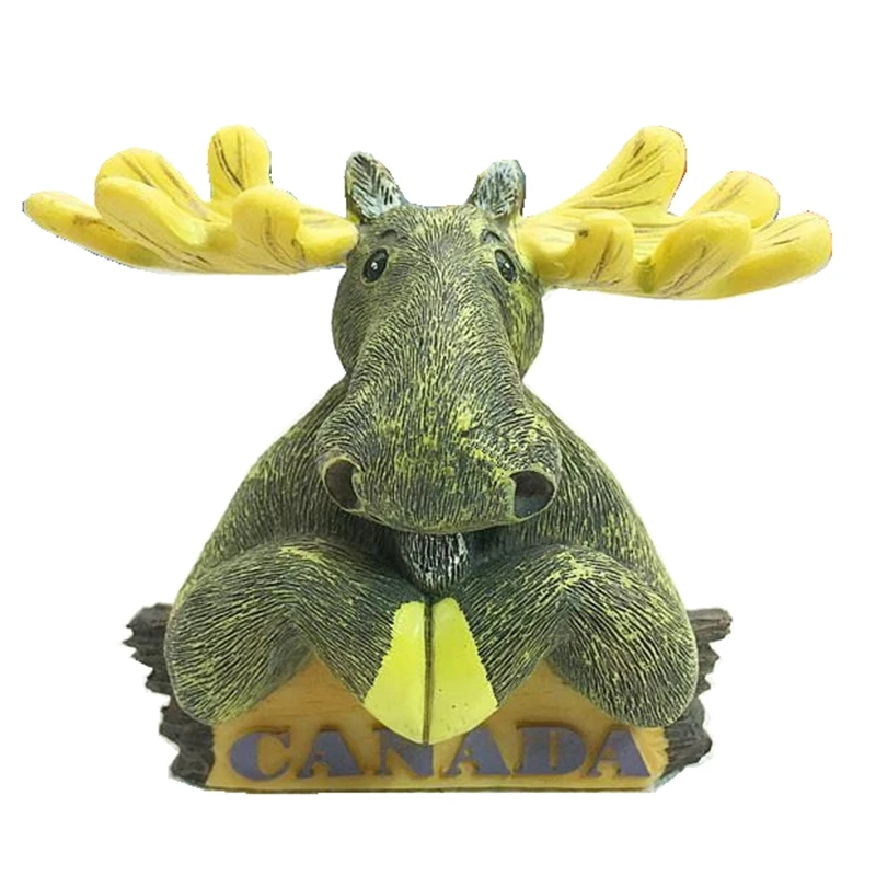 

Canada Cute Big Elk 3D Fridge Magnets World Travel Souvenirs Gift Refrigerator Magnetic Stickers Home Decoration