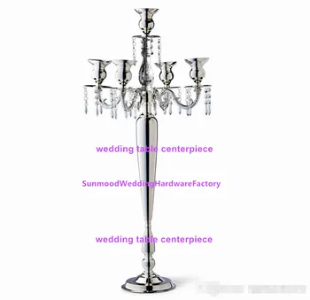 

New wedding decoration Gold or sliver crystal gold centerpiece stands for wedding stage