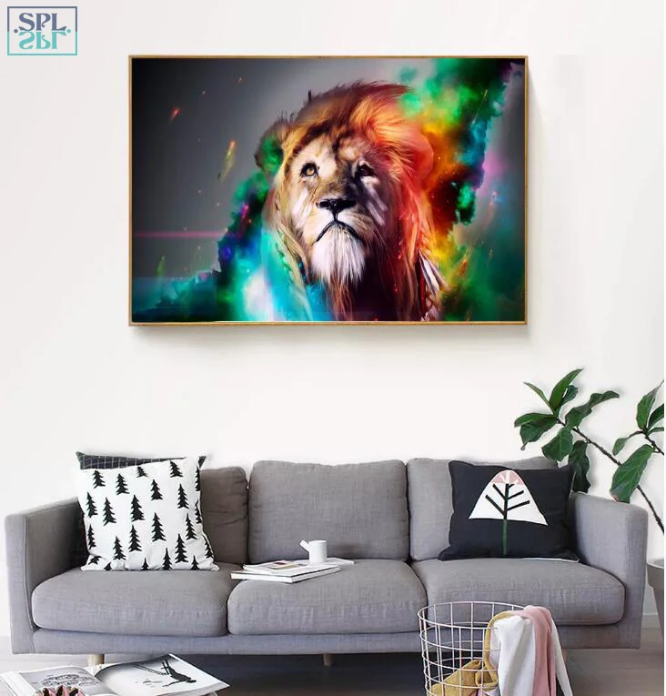 Art Print Poster Watercolor lion