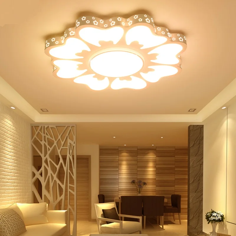 

simple modern led Ceiling Lights atmosphere family flower type wedding room master bedroom lamp personality originality LU721186