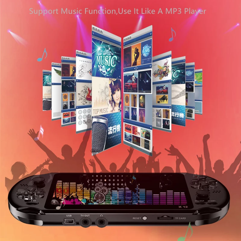 Lo más nuevo de 5,1 pulgadas portátil consola de juegos doble Joystick 8GB precargado 1000 juegos gratis soporte TV Out máquina de videojuegos - 6