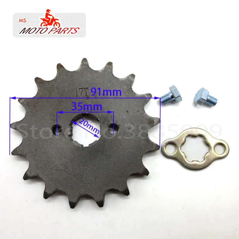 530#10- 20Tooth ID Front Engine Sprocket With Retainer Plate Locker For 200cc 250cc Motorcycle Dirt Bike ATVQuad