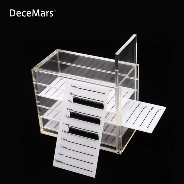 False Eyelashes Storage Box 5 Layers Acrylic Pallet Lash Holder Display Stand Tools