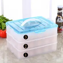 60 Grid Food Storage Box 3 Layer Egg Box Container Home Kitchen Crisper Box Basket Gadgets Refrigerator Storage Organizer