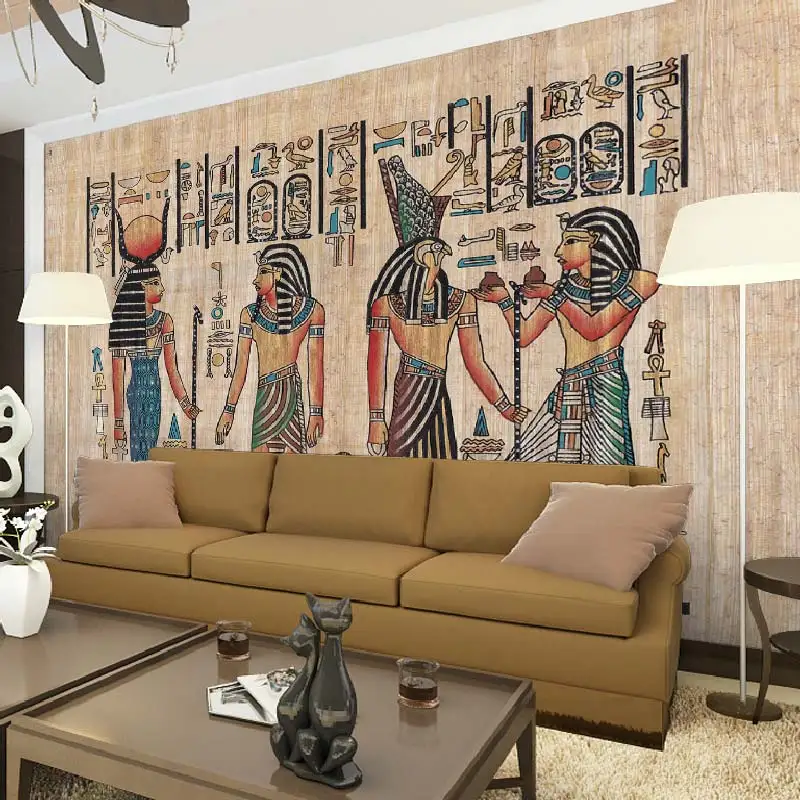 Vintage Egypt Wall Mural Custom Photo Wallpaper Murals 3D Living Room Bedroom Home Decorative