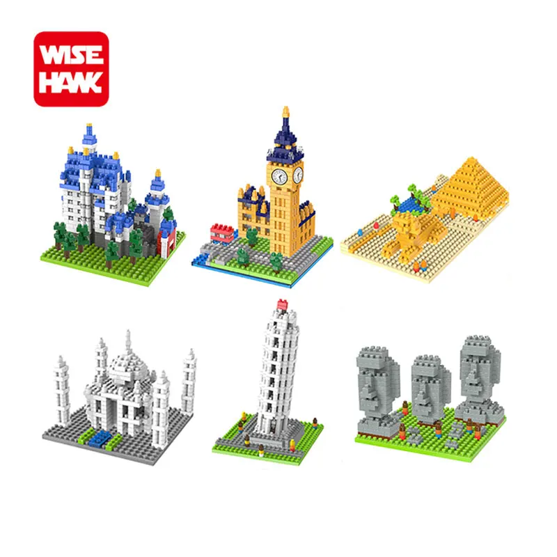 Wisehawk nano blocks funny world famous architecture Big Ben mini plastic building bricks diy micro model educational kid toys. hot toys nanoblock world famous architecture statue of liberty building blocks mini construction brick model iblock fun for kid