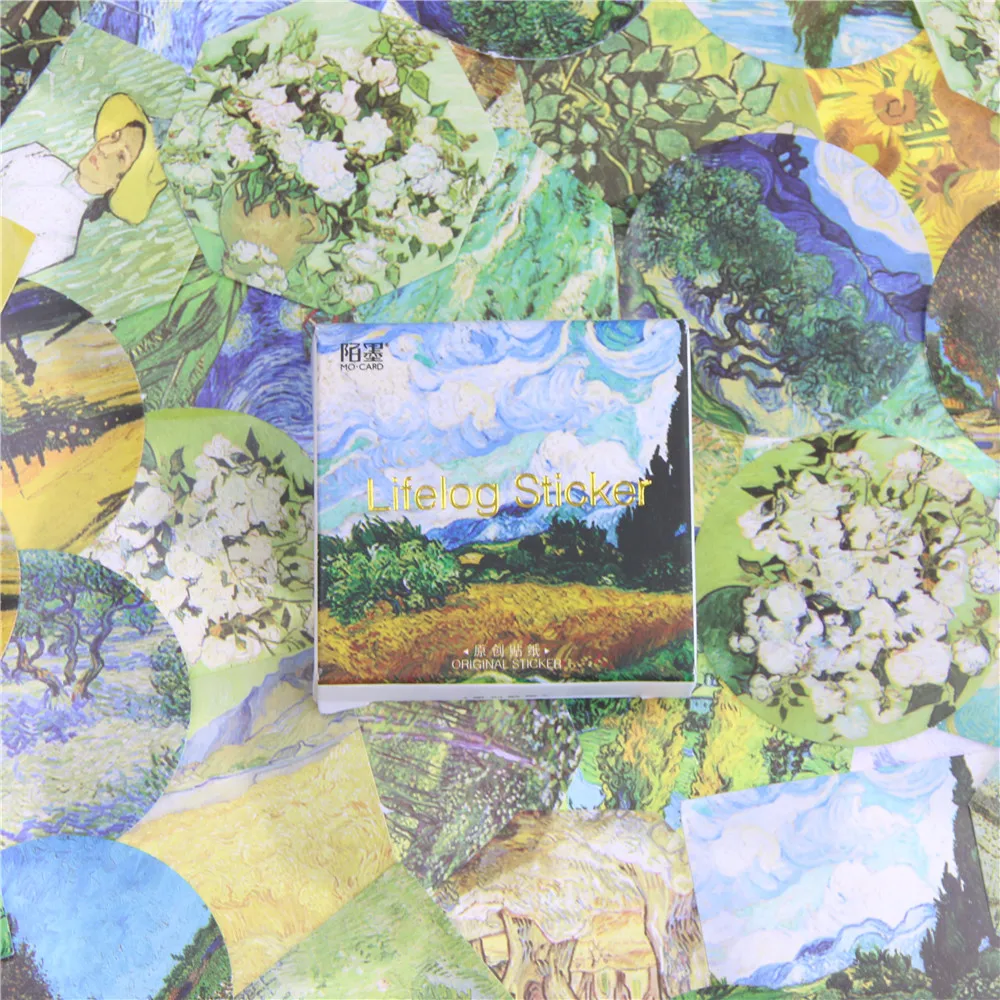 

45 Pcs/lot Meet Van Gogh Mini Paper Sticker Decoration DIY Album Diary Scrapbooking Label Sticker Kawaii Stationery