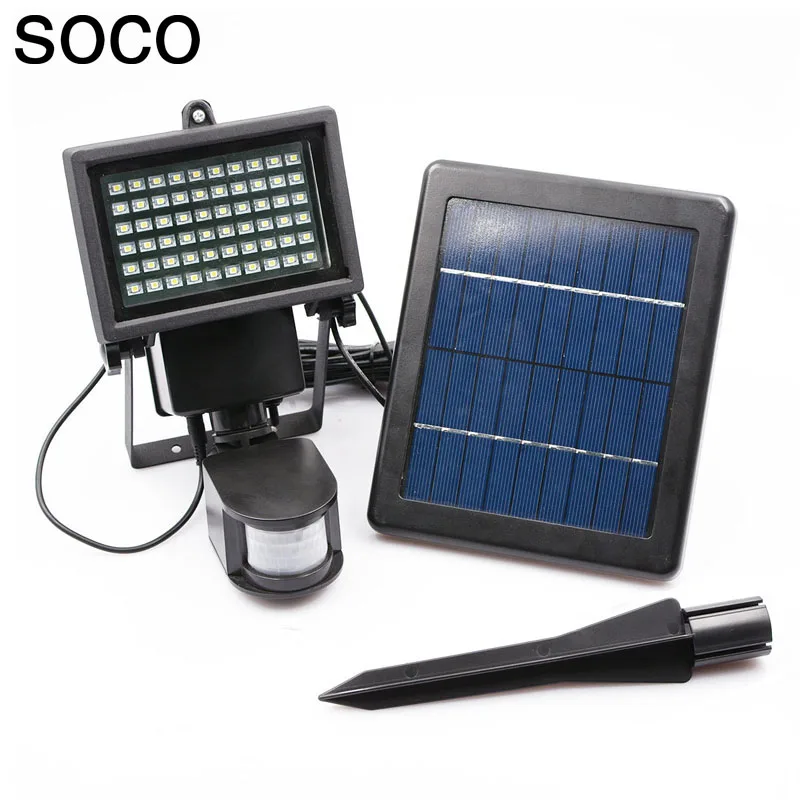 

SOCO 60 LEDs Projection Lamp Ultra High Brightness Environmental Protection Rotatable Stent Hight Power LED Chips Induction Lamp