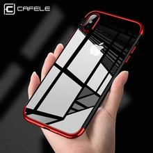 CAFELE phone Case for iPhone X 10 Fashion Transparent TPU Soft plating Mobile Phone Back Shell for iPhone X Silicone Case