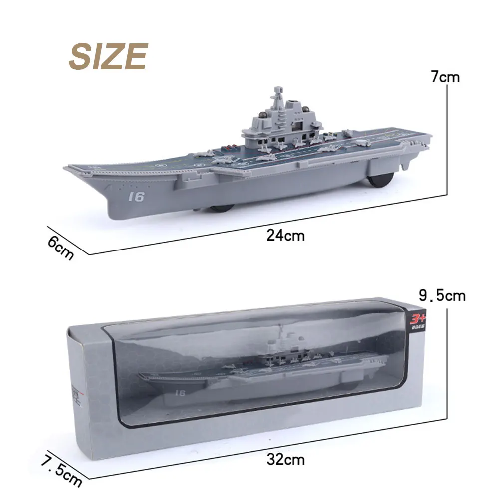 Aircraft Carrier Toy Plastic Cultivate Interest Collection Decoration Grey Indoor Military Model Gift Kids Desk
