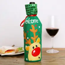 Рождественское украшение для винной бутылки сумка красное вино крышку бутылки Лось Форма шампанское крышки для бутылок