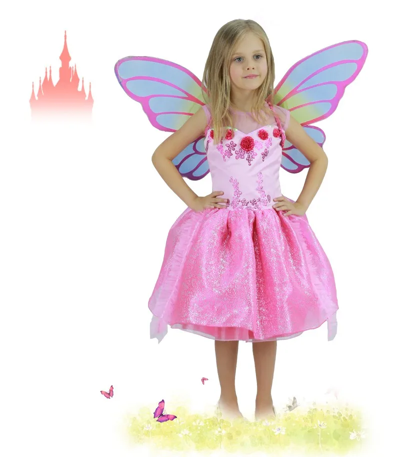 Красочный костюм бабочки для девочек, Детский костюм бабочки для девочек, Детский костюм бабочки, сказочный костюм бабочки
