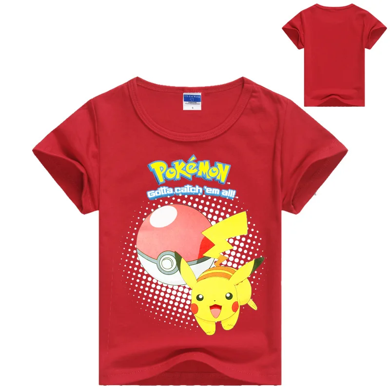 Z& Y/ летняя рубашка с покемонами для мальчиков 3-16 лет, детская одежда, футболка для девочек, футболка с коротким рукавом, детская одежда, принт с героями мультфильмов, 8256 - Цвет: color 13
