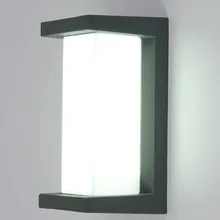 10 Вт светодио дный светодиодный настенный светильник алюминиевый корпус ПК абажур сад водостойкий настенный светильник путь крыльцо лестницы огни