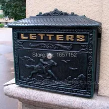 Сельский чугунный почтовый ящик на стену литой алюминиевый настенный почтовый ящик высокого качества Настенный литой алюминиевый декоративный