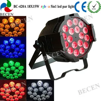 

18x15W Led Par Light RGBWA 5in1 LED Par LED Led Flat Par Lights disco dj lighting