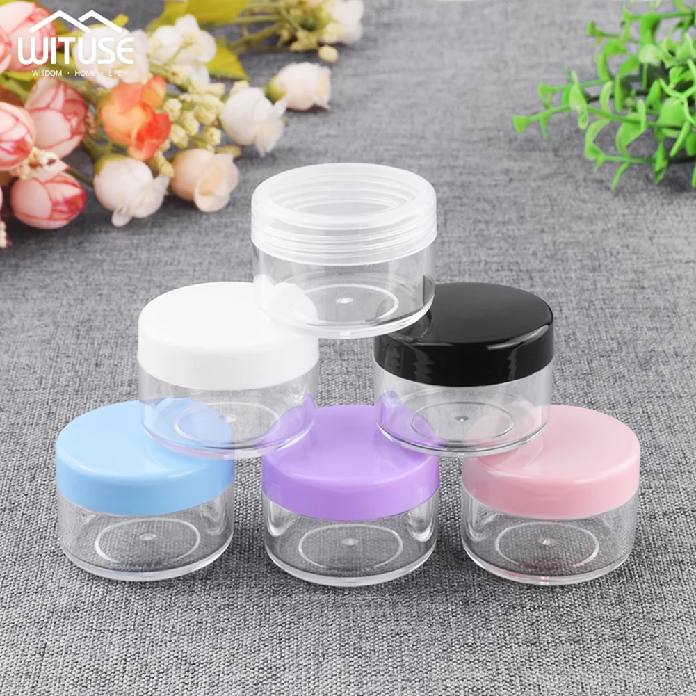 

WITUSE Mini Sample Bottle Cosmetic Makeup Jar Pot Face Cream Container Travel Useful Makeup Pot Balm Containers Box