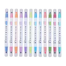 YDNZC 12 цветов/лот маркер с двойной головкой художественный маркер ручка Fineliner студенческий маркер для записной книжки набор крюк линия ручка товары для рукоделия