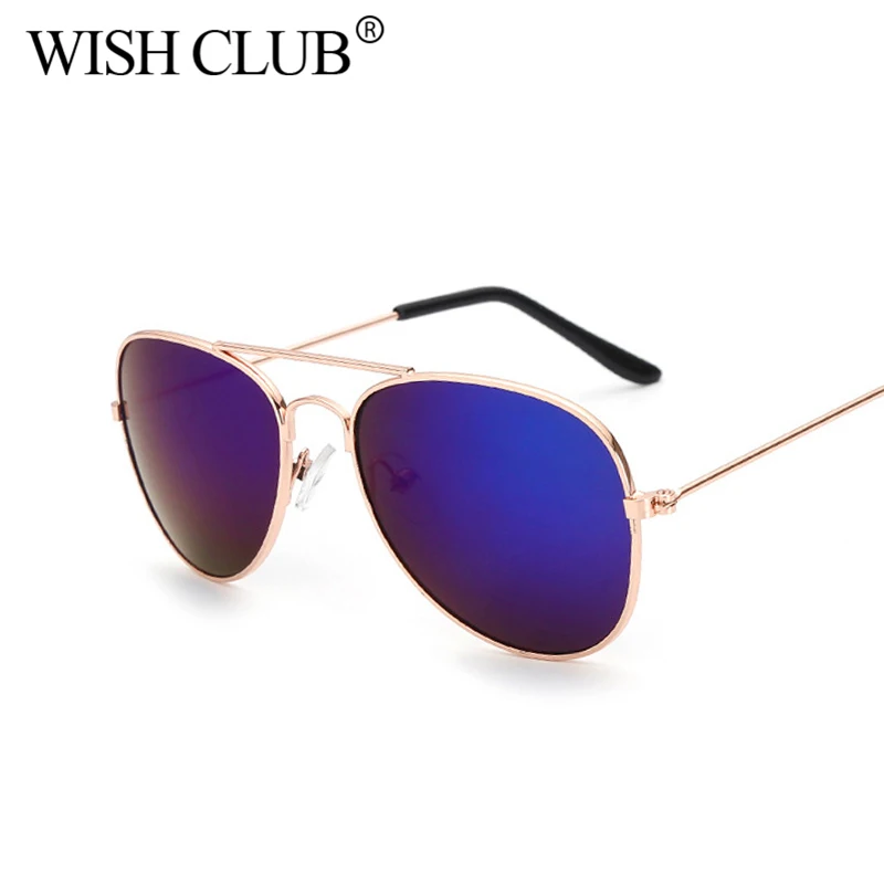 

WISH CLUB Fashion Sunglasses 2018 Small Size Luxury Brand Baby Kids Eyewear Sun Glasses For Children Frame Pilot Pilot oculos
