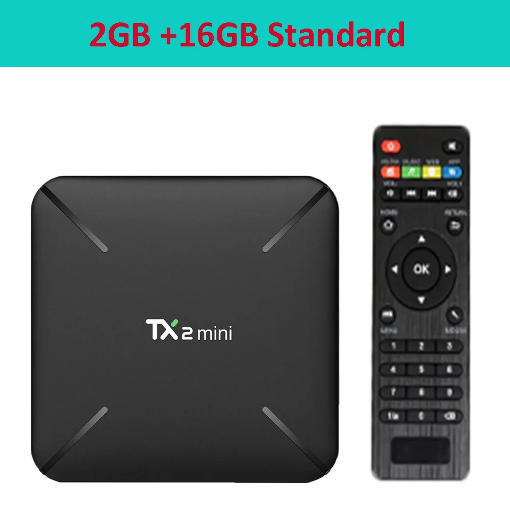 TX2 Мини ТВ приставка Android 7,1 RK3229 2GB16GB EMMC 2,4 GHz WiFi 4K H.265 Android Smart tv приставка - Цвет: 2G 16G Standard