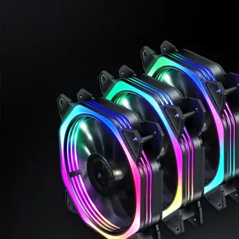 

1PC 12cm Double Aperture Multi-colored Silent LED Computer Case PC Cooling Fan 12V Cooling Fan T3LB