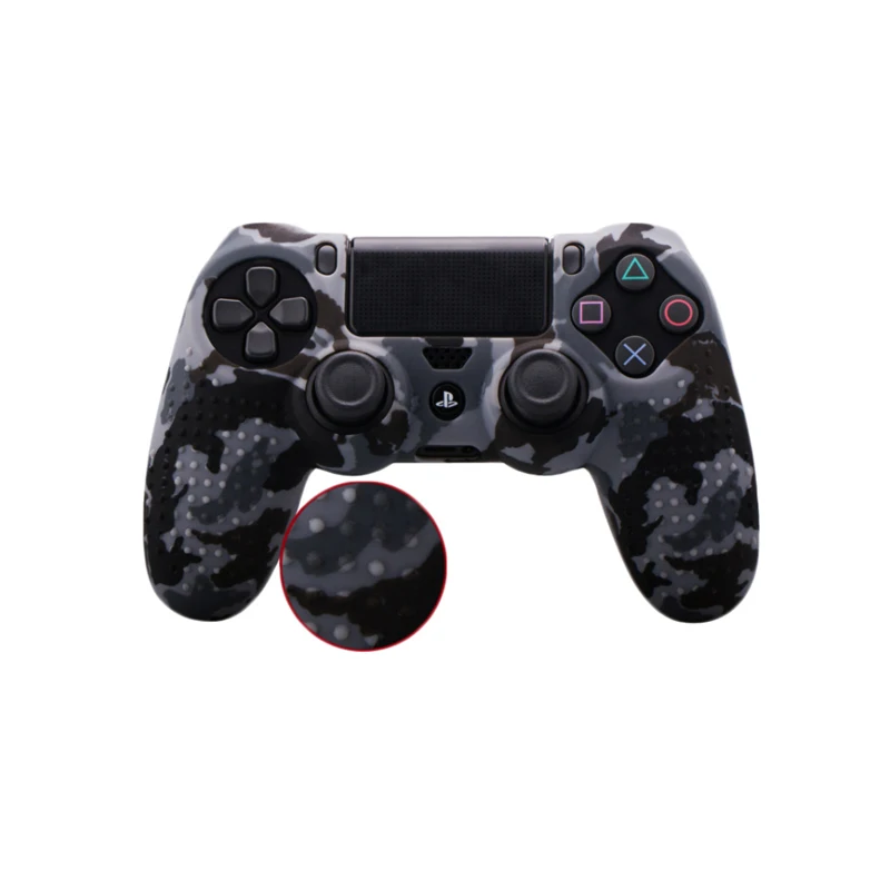 JIELI Камуфляжный цвет Противоскользящий силиконовый чехол для sony playstation Dualshock 4 PS4 Slim Pro контроллер