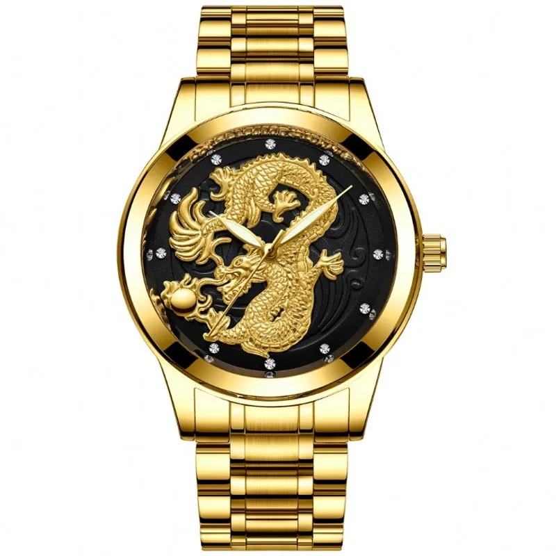 Mens Gold Luxury Watches Brand Quartz Man Watch Stainless Steel Waterproof Business Sports Watches Classy Relogio Masculino