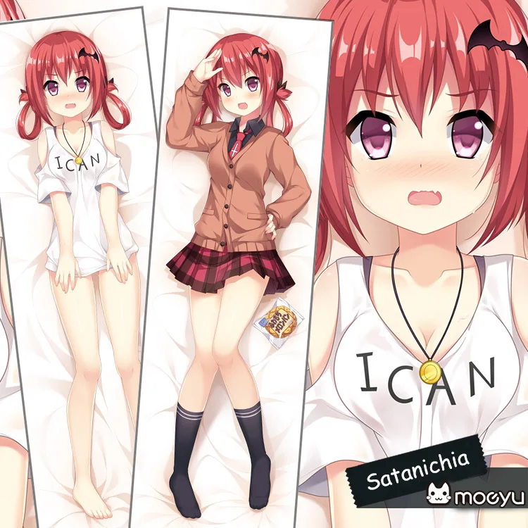 

Japanese Anime Gabriel DropOut Gabriel & Satanichia Hugging Body Pillow Case Cover 2WAY Fabric Pillowcase 35*55/160*50cm