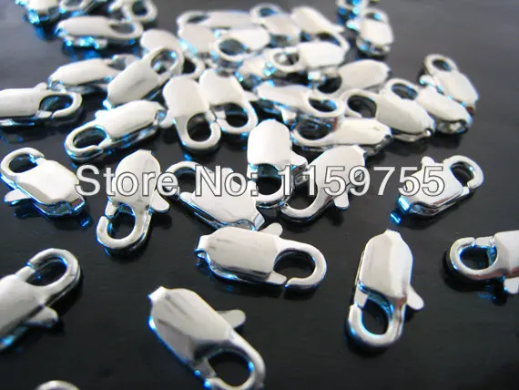 

Finding - 200 pcs Silver Mini Lobster Claw Clasp Closure Buckle 12mm x 5mm