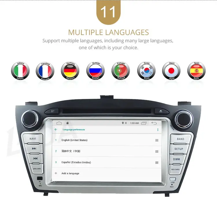 Discount LJDA Android 9.1 Car dvd player for Hyundai Tucson/IX35 2011 2012 2013 2 Din Car Radio gps navigation stereo multimedia WIFI RDS 13