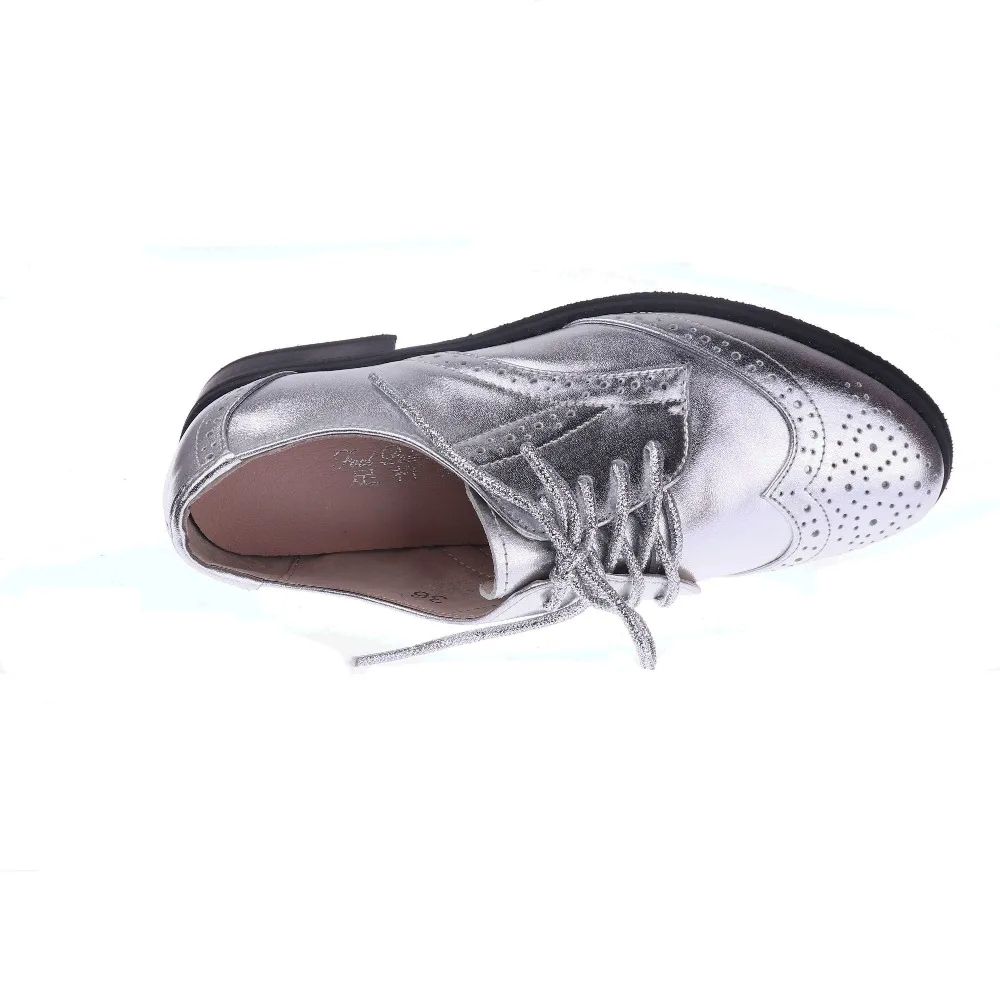 La Dentelle Femmes À Pour Plat Main up Véritable Gris Oxford silver Argent Vintage Cuir Chaussures Marque Gray Et Bullock En pnCq4wqRd