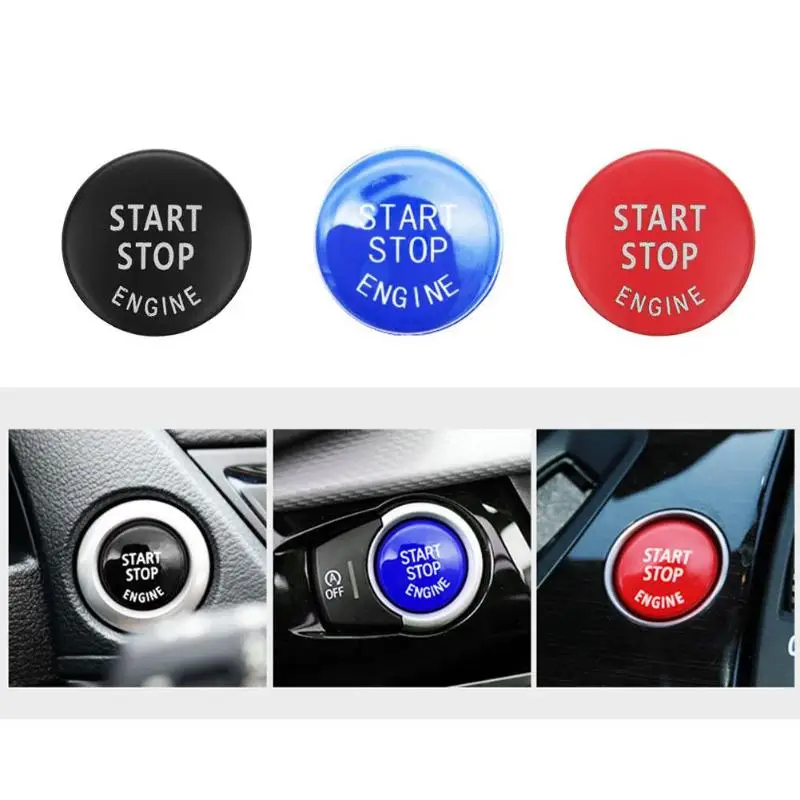 

Car Engine START Button Replace Cover STOP Switch Accessories Key Decor for BMW X1 X5 E70 X6 E71 Z4 E89 3 5 Series E90 E91 E60