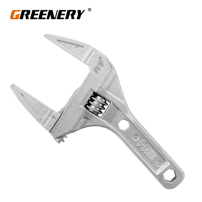

Greenery Adjustable open spanner for bathroom Pipe wrench wrench Large open spanner with short handle Household wrench tool
