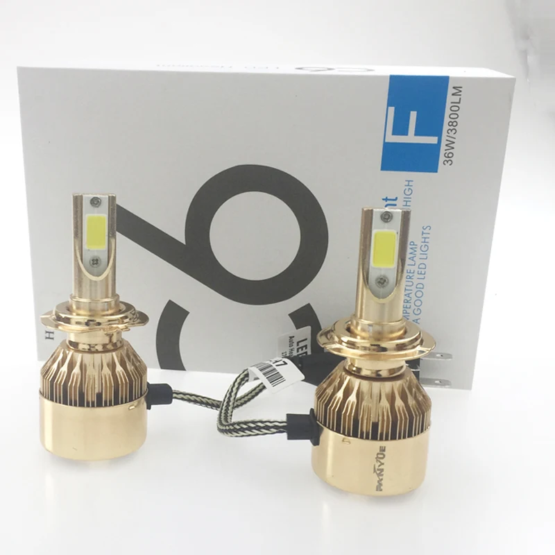 Elglux H4 светодиодный автомобильный светильник 7600lm 72w C6 s головной авто 6000k Led супер