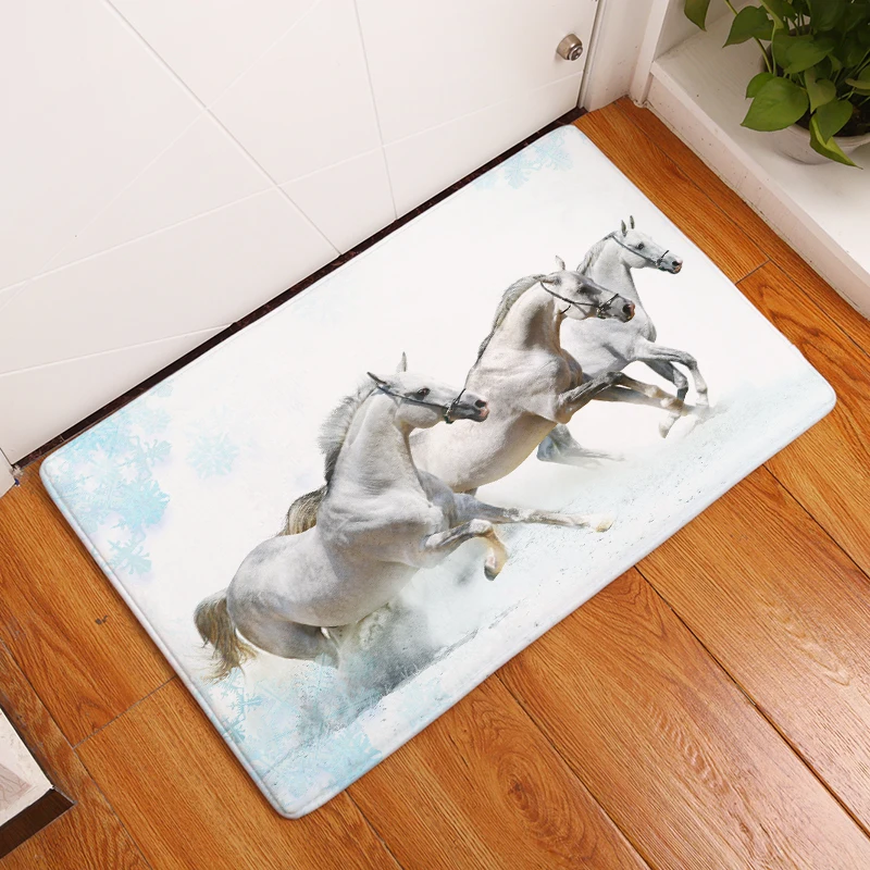 Модный стиль Majestic Horse Print ковры противоскользящие напольные коврики уличные ковры прозрачные коврики для передней двери