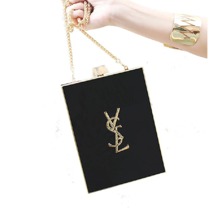 

Chain bag 2018 ladies summer new color box package small square bag oblique bag handbag
