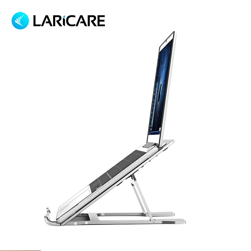 

LARICARE Sliver Laptop Stand. Portable And Folding And Adjustable Laptop Stand, Ergonomic Office Notebook Holder. 11-17 inches
