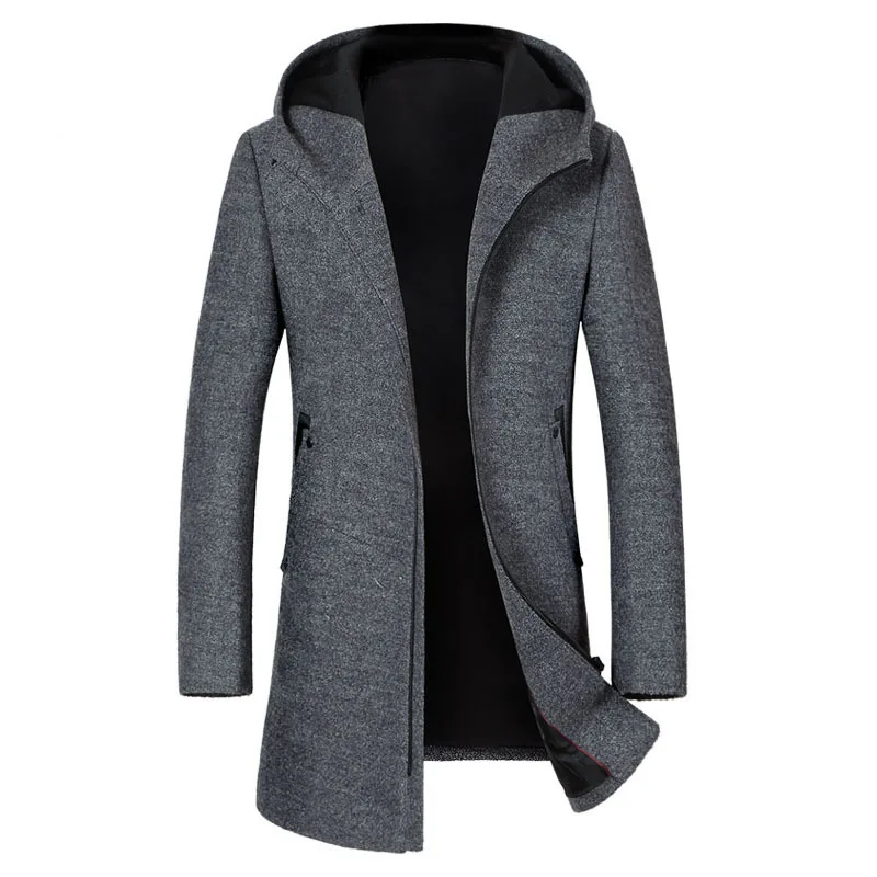 brown gray New style Chinese men/'s cashmere jacket//coat SZ M L XL 2XL 3XL