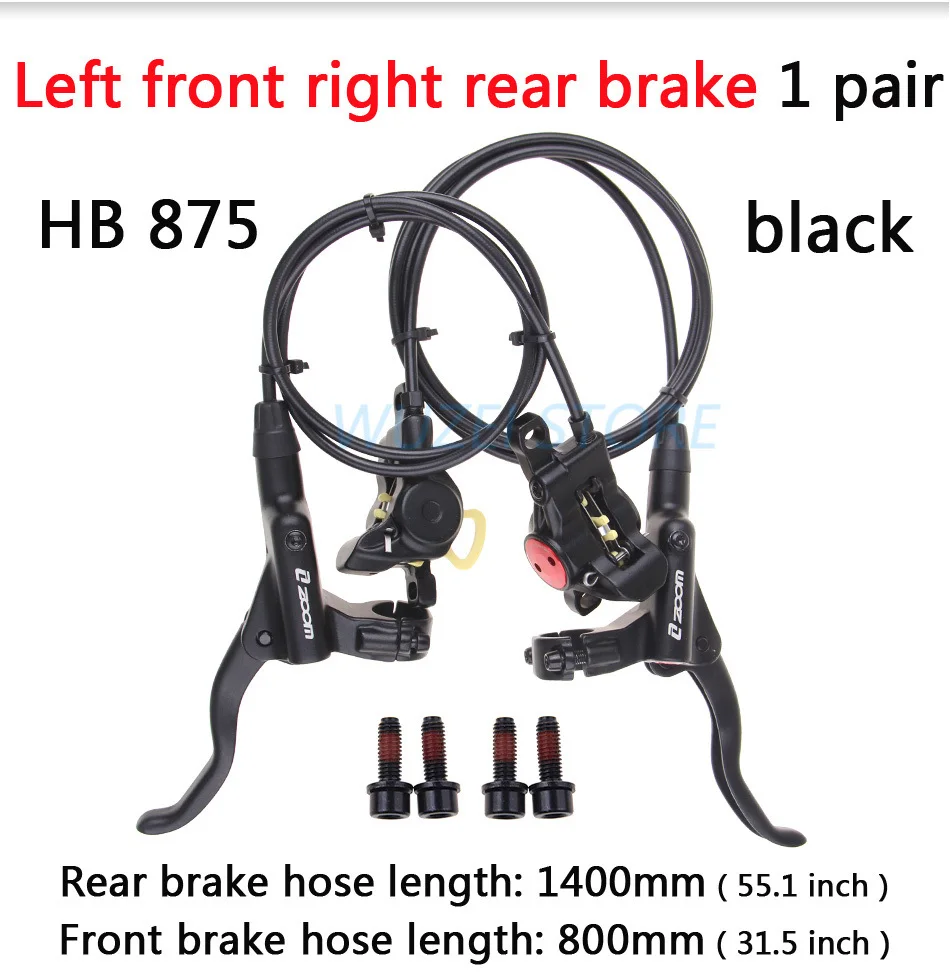 ZOOM HB-875 Тормоз mtb велосипед гидравлический тормоз 800/1400 мм горный велосипед масло давление дисковый тормоз набор передние и задние части велосипеда