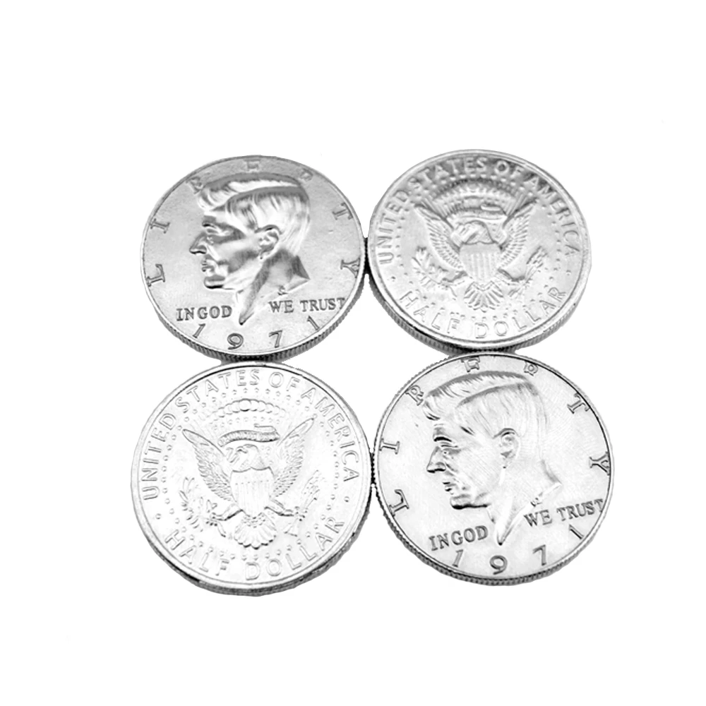 

5pcs Half Dollar Coin Magic Tricks Kingmagic Copy Style Not Real Magic Accessory magician trick magic gimmick
