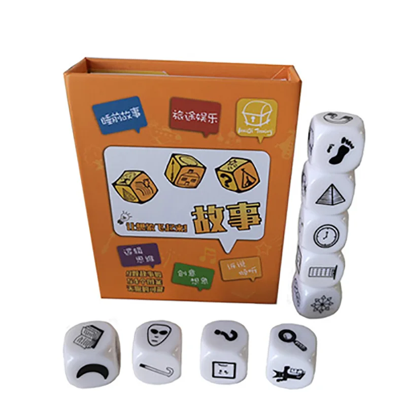 9 pcs Dice Puzzle Board Game Telling Story Boxe Family/Party/Friends Parents with Children Best Gift 9 pcs Dice Puzzle Board Game Telling Story Boxe Family/Party/Friends Parents with Children Best Gift
