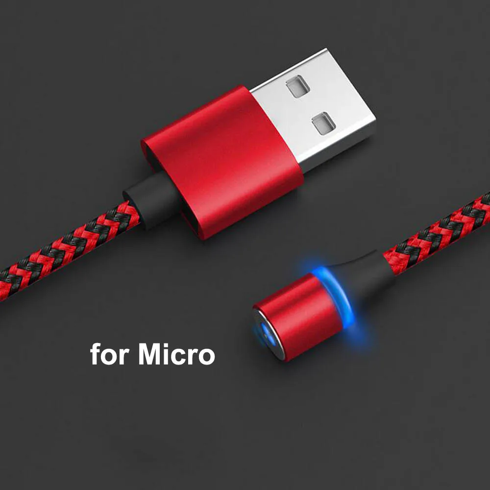 Магнитный зарядный кабель Micro usb type C кабель для освещения 2.1A Быстрая зарядка USB C тип провода для iPhone для samsung кабель - Тип штекера: Micro Cable