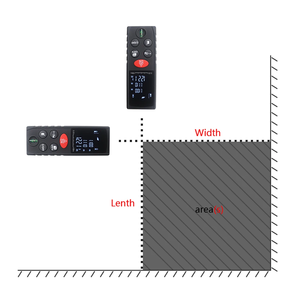 Цифровой лазерный дальномер, измерительная лента, лазерный дальномер с измерительными инструментами, дальномер 40 м 60 м 80 м 100 м