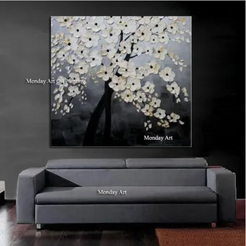 

Flowers painting on canvas Wall Pictures For Living Room quadro Cuadro decoration palette Plum blossom Decoration pictures