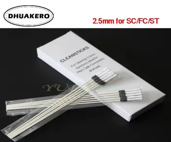 

free shipping AB11F FTTH 100pcs/lot 2.5mm Fiber Optic Cleaning Sticks Cleaning Swab for FC/SC/ST Connector