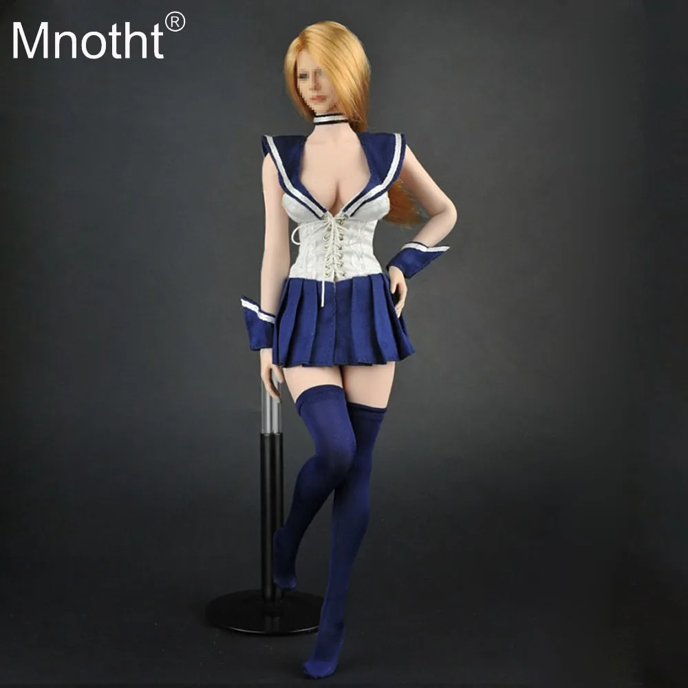 

Collections 1/6 Scale Blue Short Skirt School Uniform Set Clothes Model ZY0515 For 12inch Female Action Figure Toys